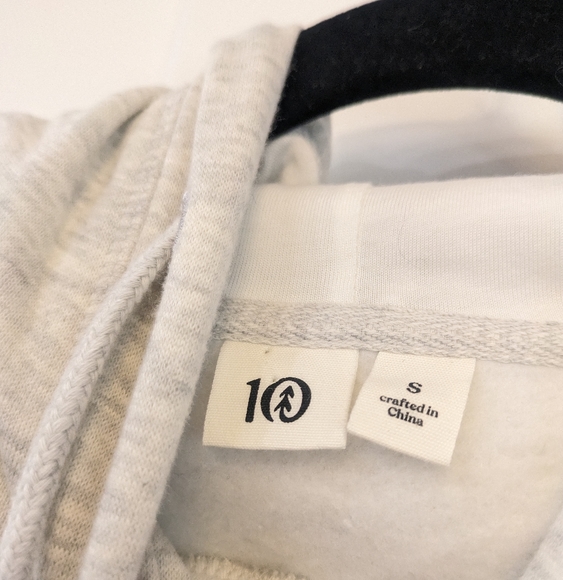 Tentree Heathered White Gray Organic Cotton Blend Hoodie. Small - Picture 4 of 5
